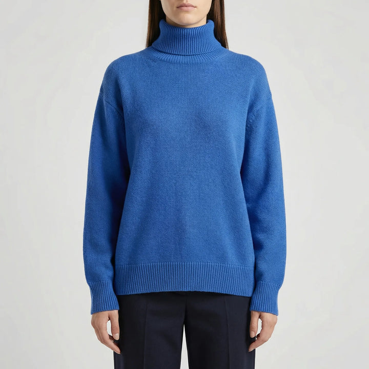 CollveraRibbed Turtleneck Long Sleeve Jumper