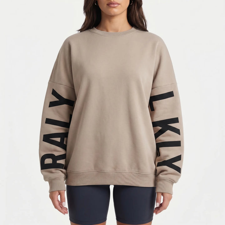 CozyspunOversized Crew Neck Sweatshirt