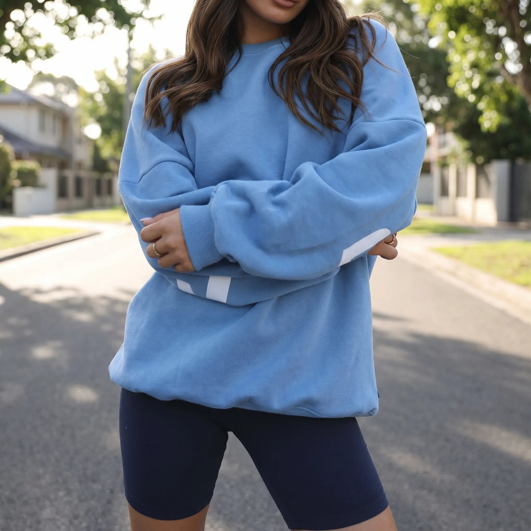 CozyspunOversized Crew Neck Sweatshirt