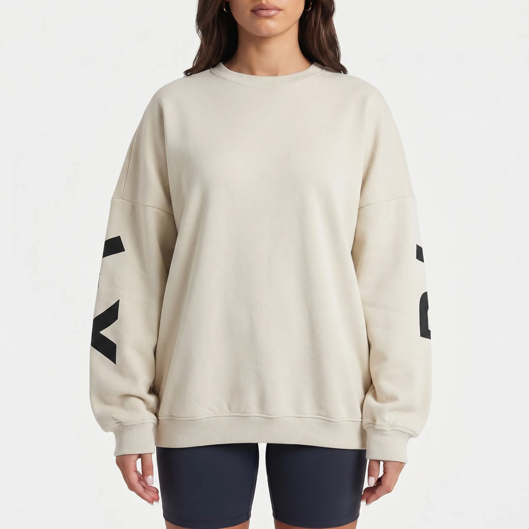 CozyspunOversized Crew Neck Sweatshirt