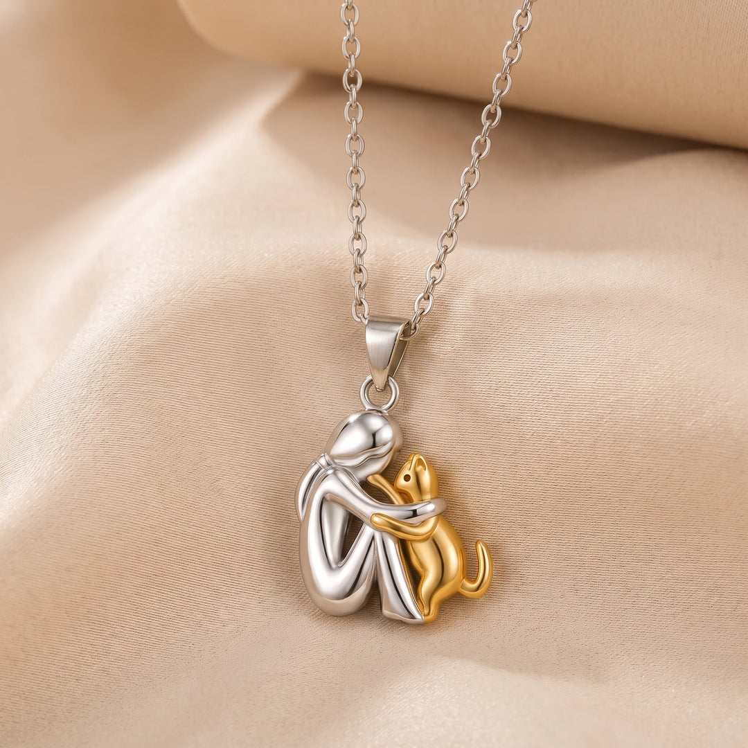 Elegante ketting met hanger in de vorm van een dierensilhouet, verstelbaar