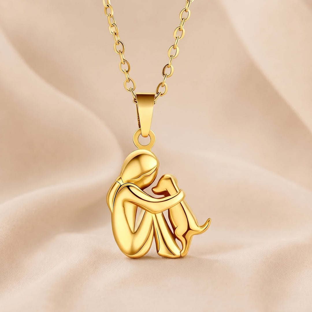 Elegante ketting met hanger in de vorm van een dierensilhouet, verstelbaar