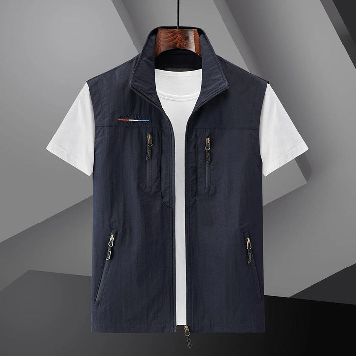 Heren Utility Travel Vest met Meerdere Zakken – Zomer