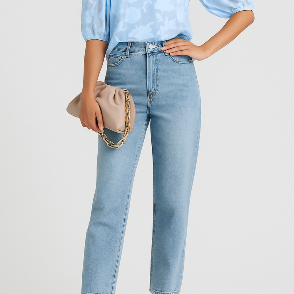 
                  
                    Deliane – Elegante Blouse met Bloemenprint en Pofmouwen
                  
                