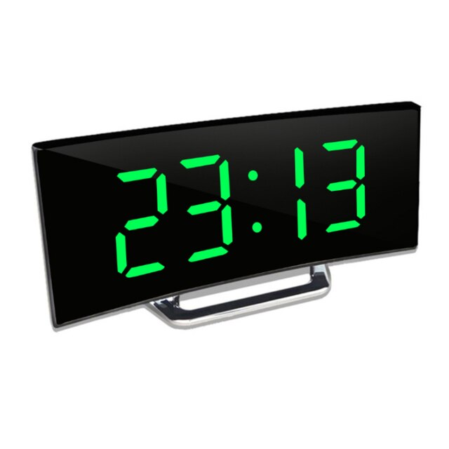 Digitale Klok | LED-wekker met Spiegel | Automatisch Dimmen Zonder Verblinding | CurveClock