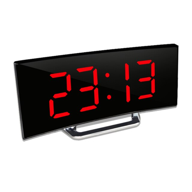 Digitale Klok | LED-wekker met Spiegel | Automatisch Dimmen Zonder Verblinding | CurveClock