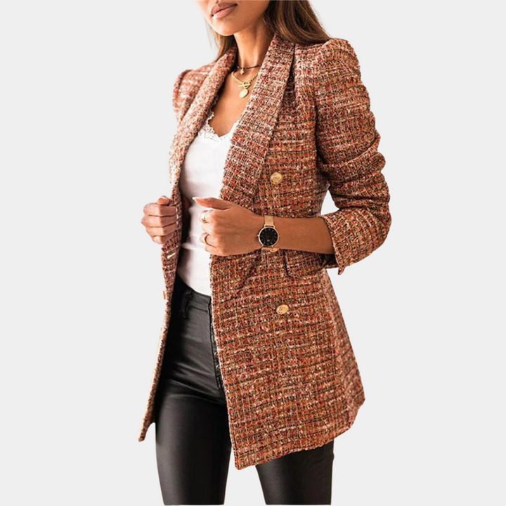 Lange blazer met klepzakken voor dames