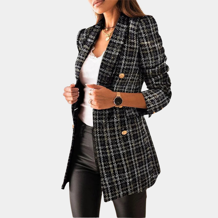 Lange blazer met klepzakken voor dames