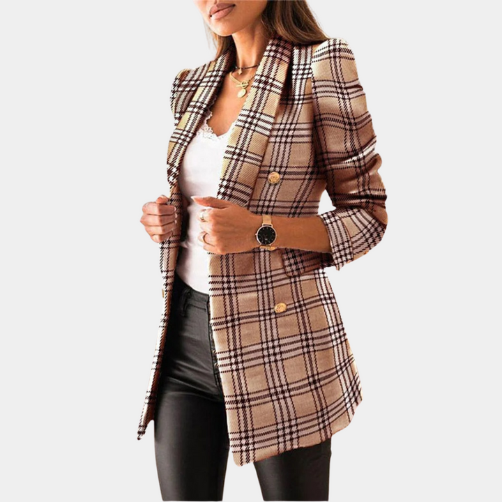 Lange blazer met klepzakken voor dames