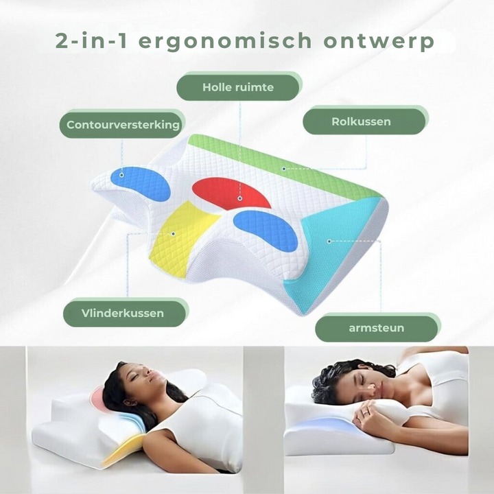 DreamAlign Orthopedisch Kussen – Luxe Traagschuim Kussen bij Nekpijn & Alle Slaaphoudingen