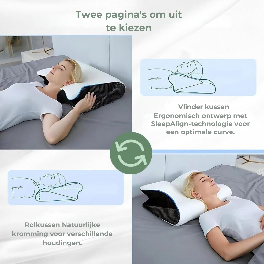 DreamAlign Orthopedisch Kussen – Luxe Traagschuim Kussen bij Nekpijn & Alle Slaaphoudingen