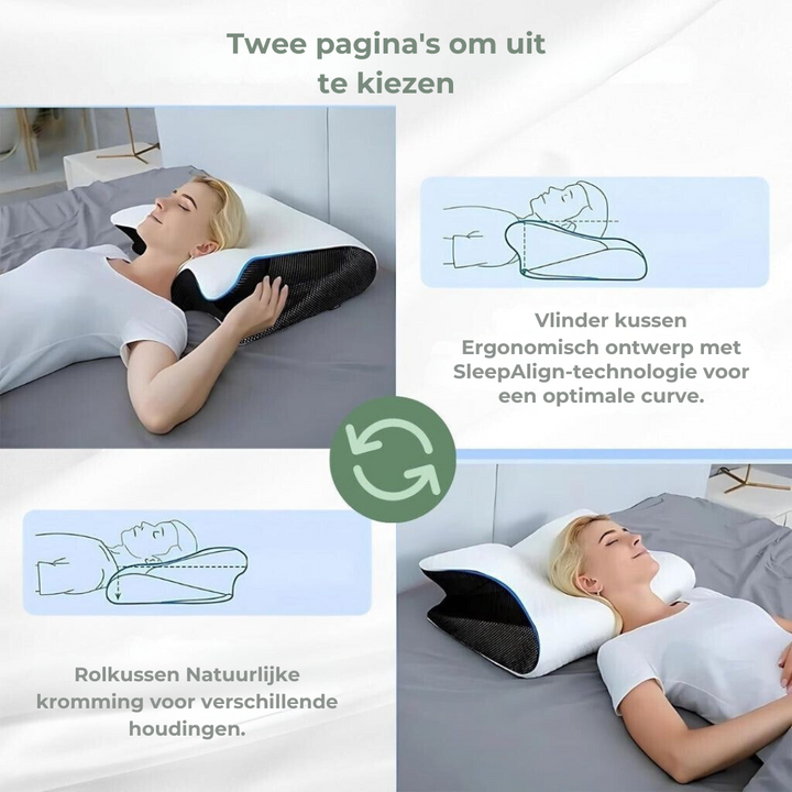 DreamAlign Orthopedisch Kussen – Luxe Traagschuim Kussen bij Nekpijn & Alle Slaaphoudingen