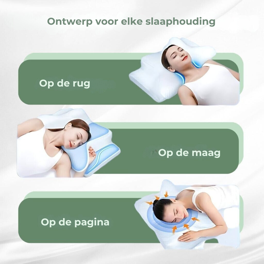 DreamAlign Orthopedisch Kussen – Luxe Traagschuim Kussen bij Nekpijn & Alle Slaaphoudingen