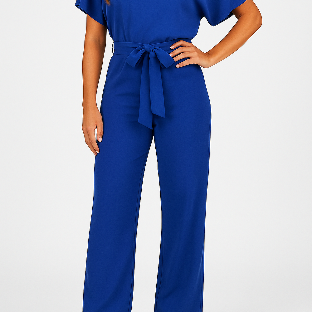 
                  
                    Elanira – Elegante Jumpsuit met Ceintuur en Wijde Pijpen
                  
                