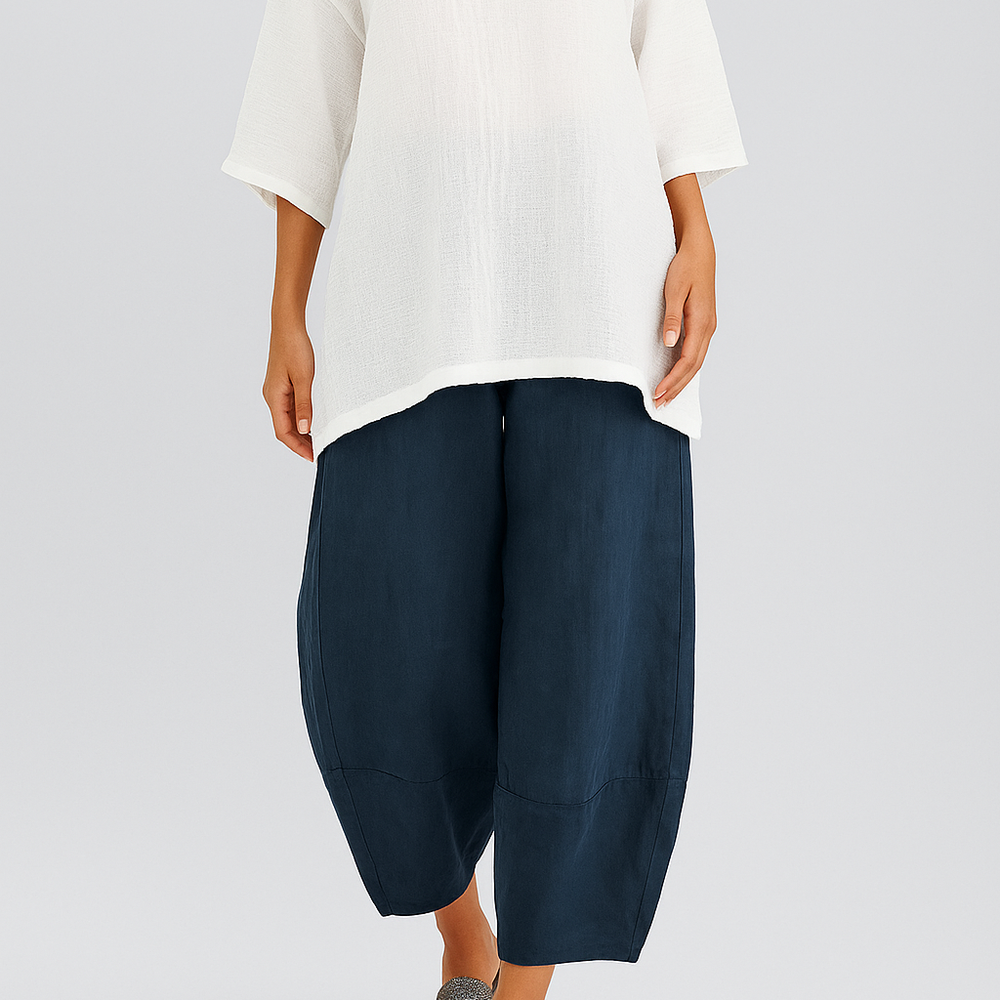
                  
                    Elarin – Losvallende Linnen Broek met Minimalistische Look
                  
                