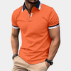 Casual Heren Poloshirt – Oranje, Korte Mouwen