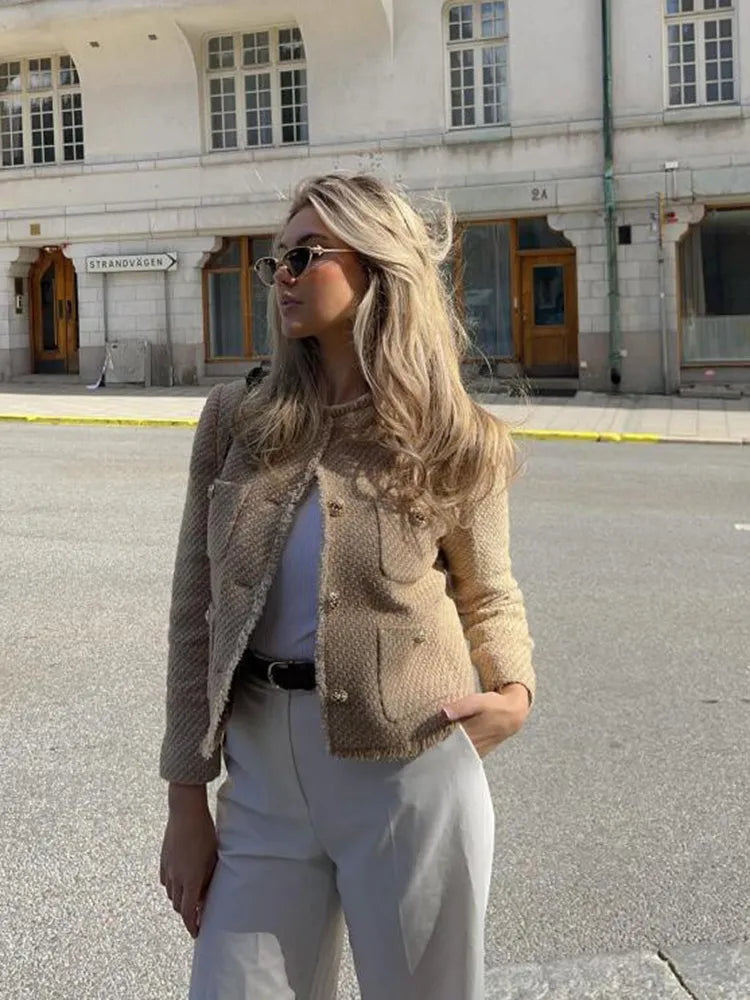 
                  
                    Sophia - Tijdloos Tweed Vest voor Dames - SkinzLine
                  
                