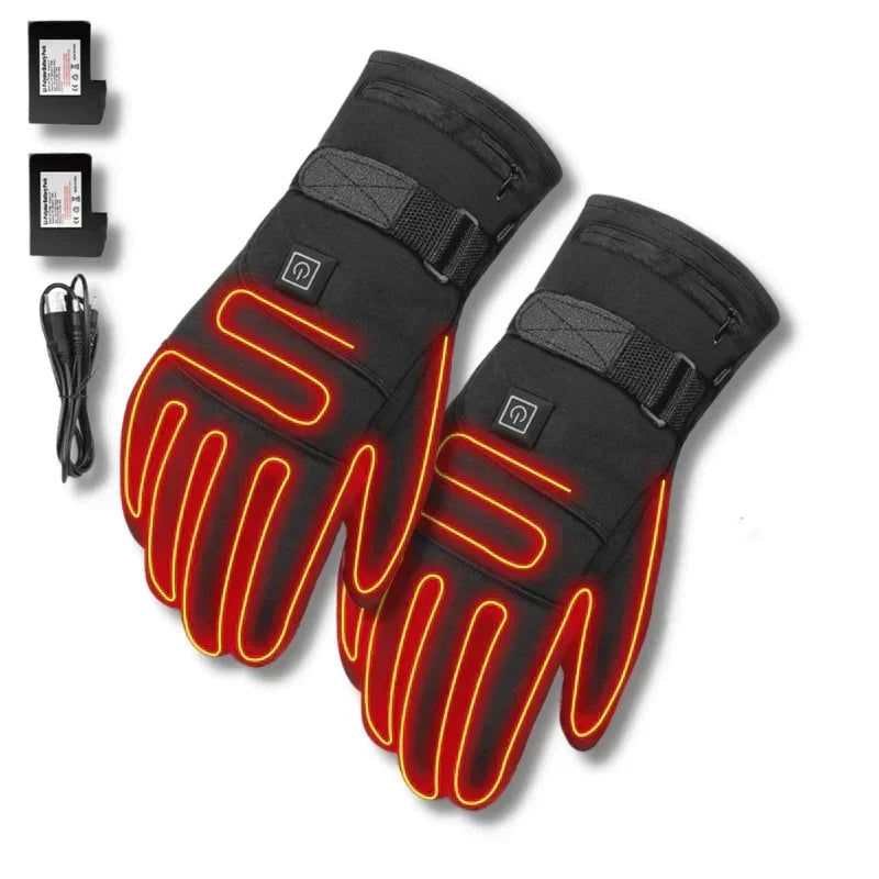 Waterdichte verwarmde handschoenen met touchscreenfunctie