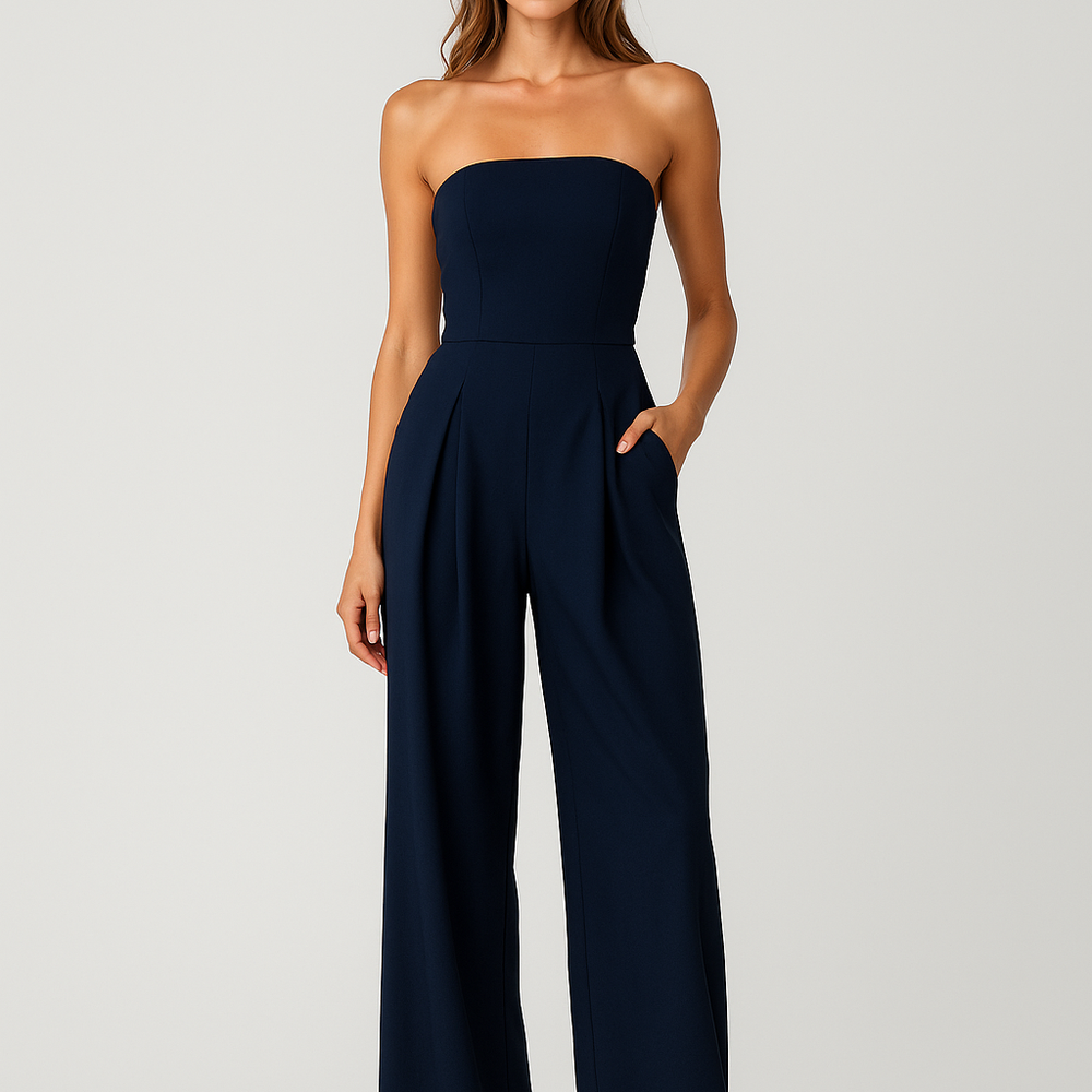 Elira – Strapless Jumpsuit met Sculpturale Pasvorm