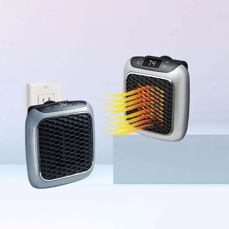 Draagbare keramische kachel 800 W met timer en valbeveiliging