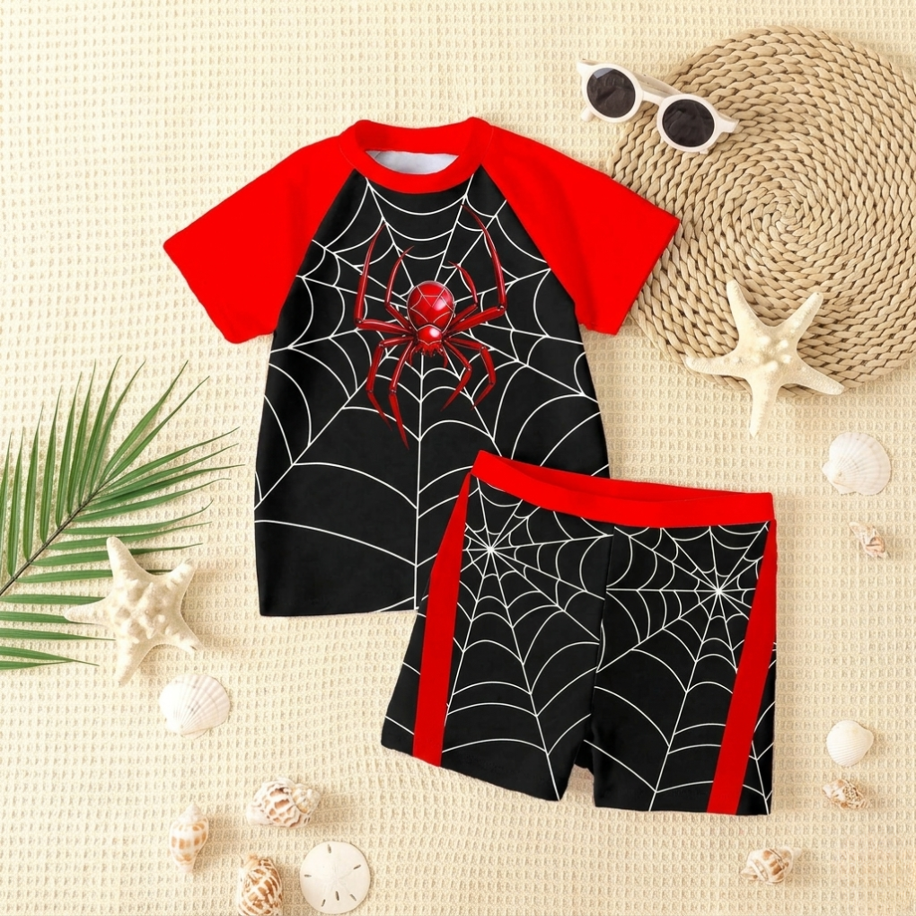 Jonge Jongen Casual Loose-Fit T-Shirt & Shorts Zwem Set