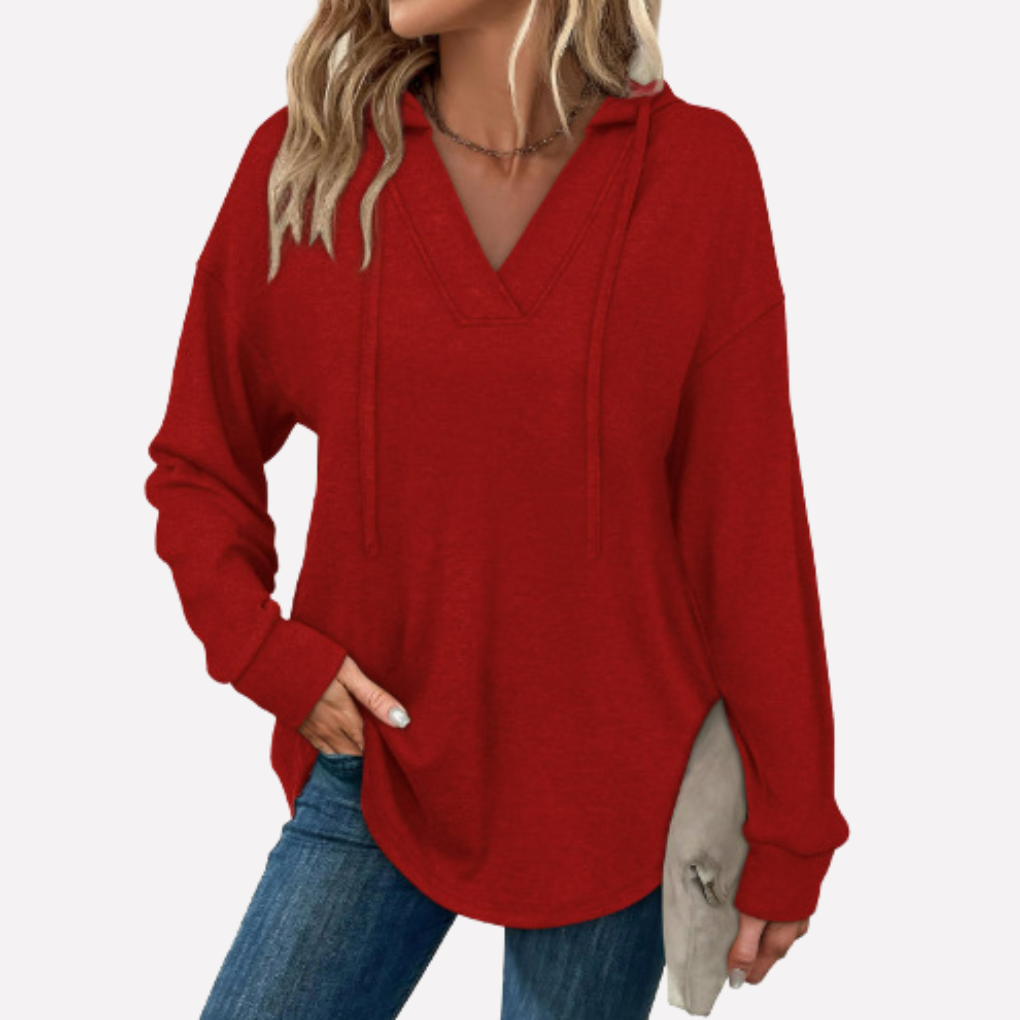 V-Hals Overized Hoodie