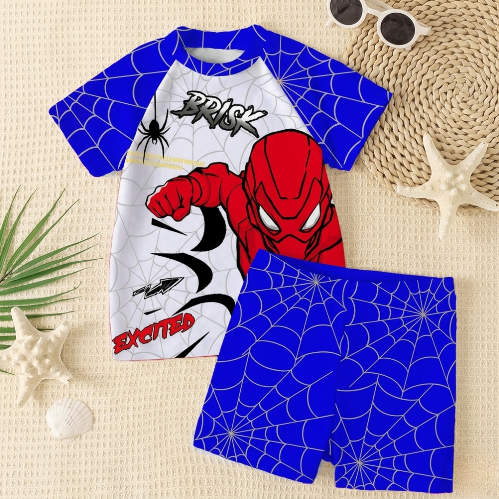 Jonge Jongen Casual Loose-Fit T-Shirt & Shorts Zwem Set