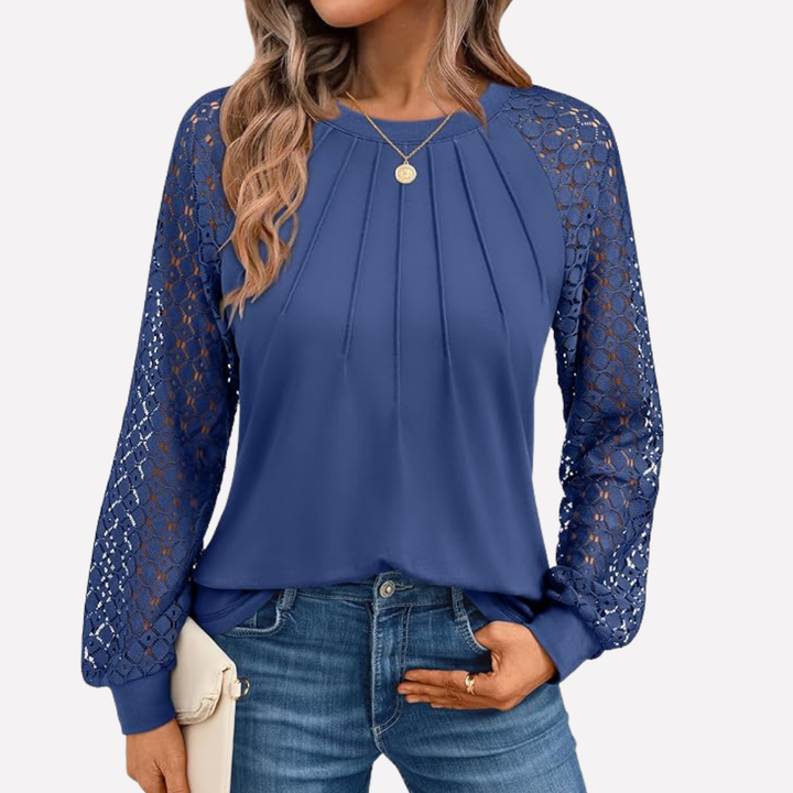 Plooibare Kant Lange-Mouwen Shirt