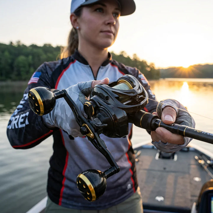Lage-profiel Baitcasting Rol