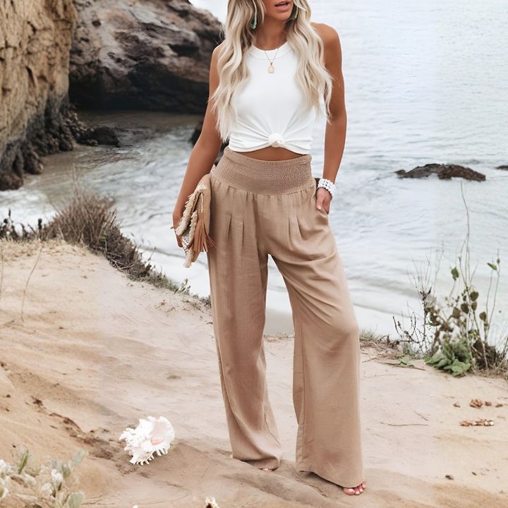 Vrouwen Linnen Palazzo Broek