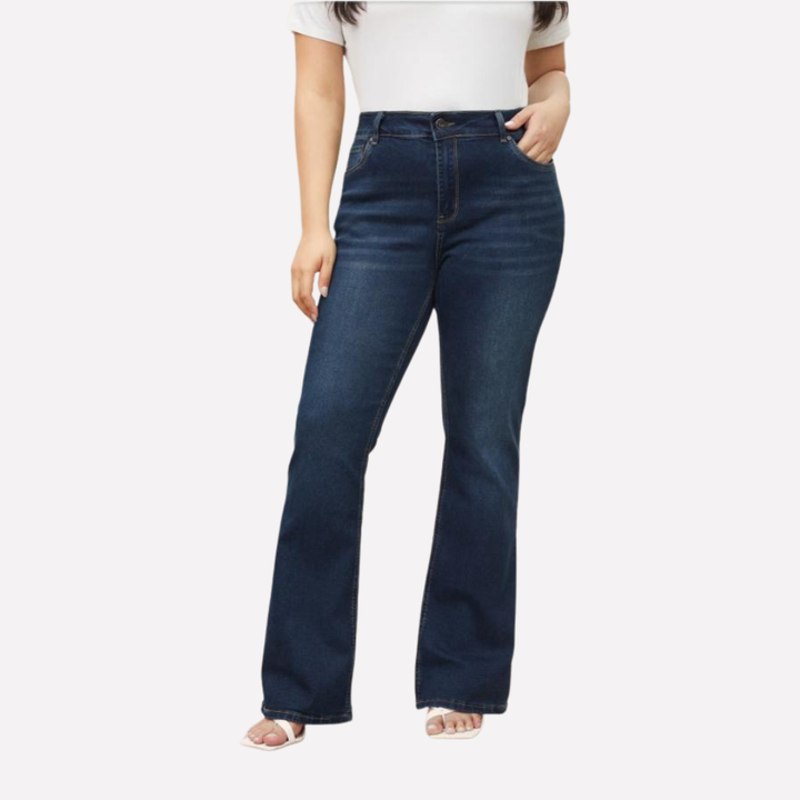 Vrouwen Hoge Taille Rechtemodel Jeans – Casual Gekort Stijl