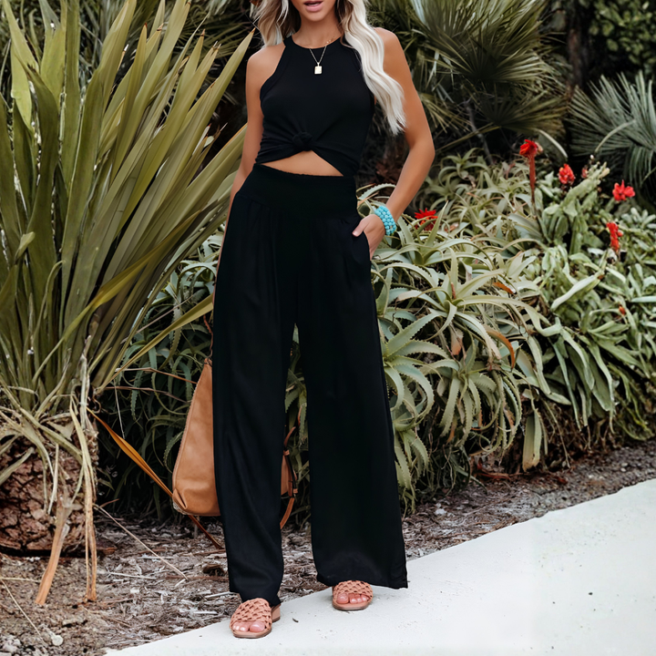 Vrouwen Linnen Palazzo Broek