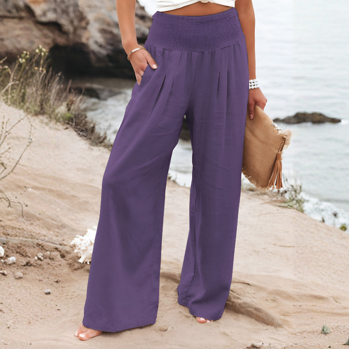 Vrouwen Linnen Palazzo Broek