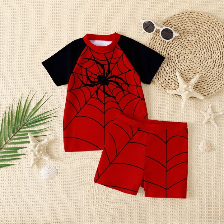 Jonge Jongen Casual Loose-Fit T-Shirt & Shorts Zwem Set