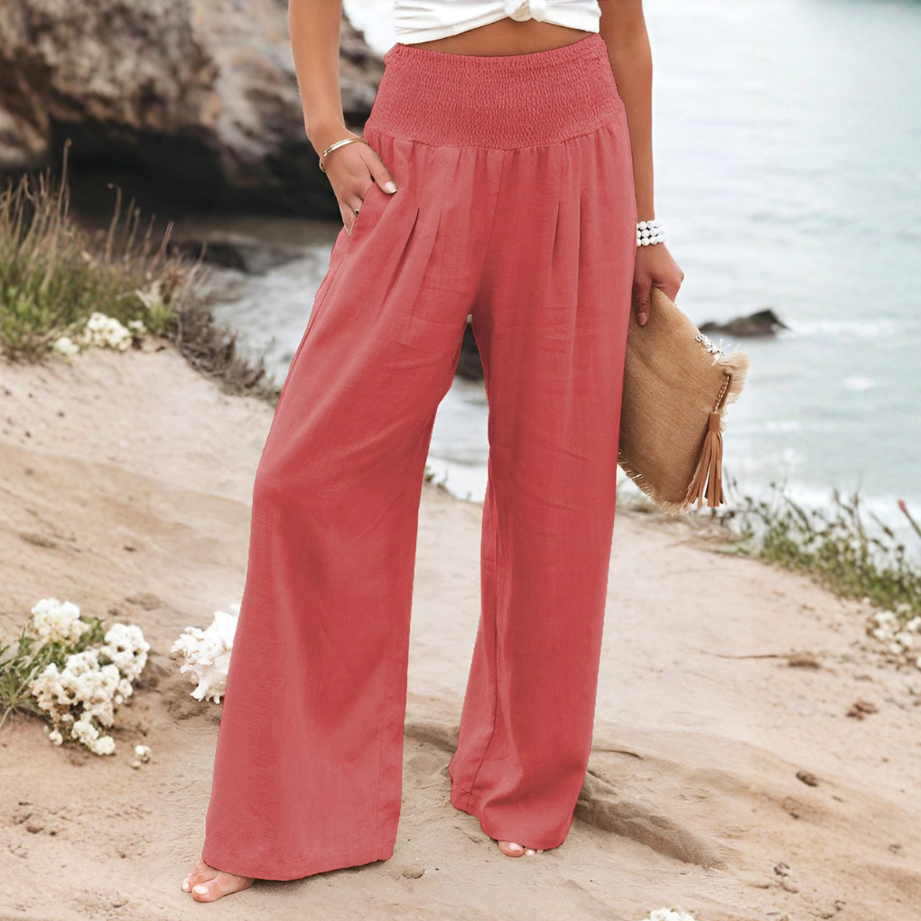 Vrouwen Linnen Palazzo Broek