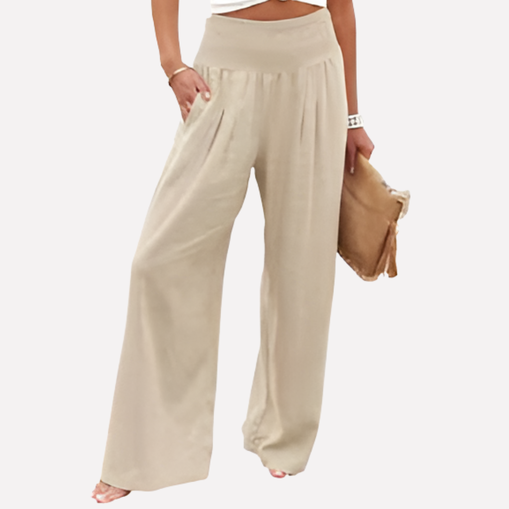 Vrouwen Linnen Palazzo Broek