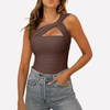 Vrouwen Asymmetrische Een-Schouder Bodysuit