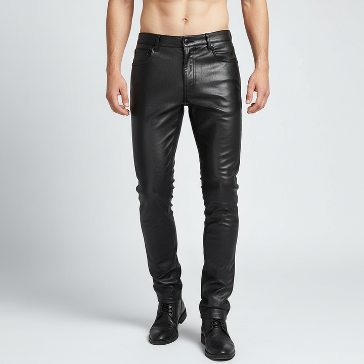 Faux Leder Herenbroek - Oscar