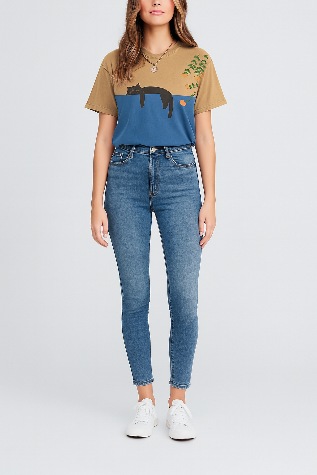Feloura – T-shirt met Kattenprint voor Creatieve Draagmomenten