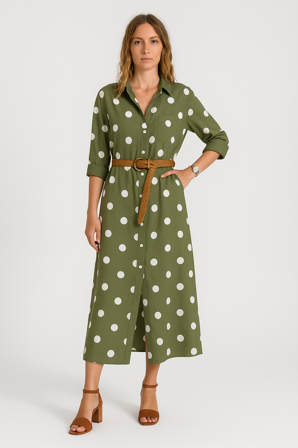 Fenna – Stippenjurk met Elegante Pasvorm