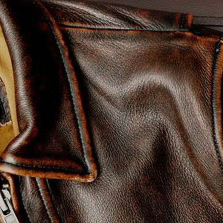 Premium Retro Heren Jas van Echt Leer