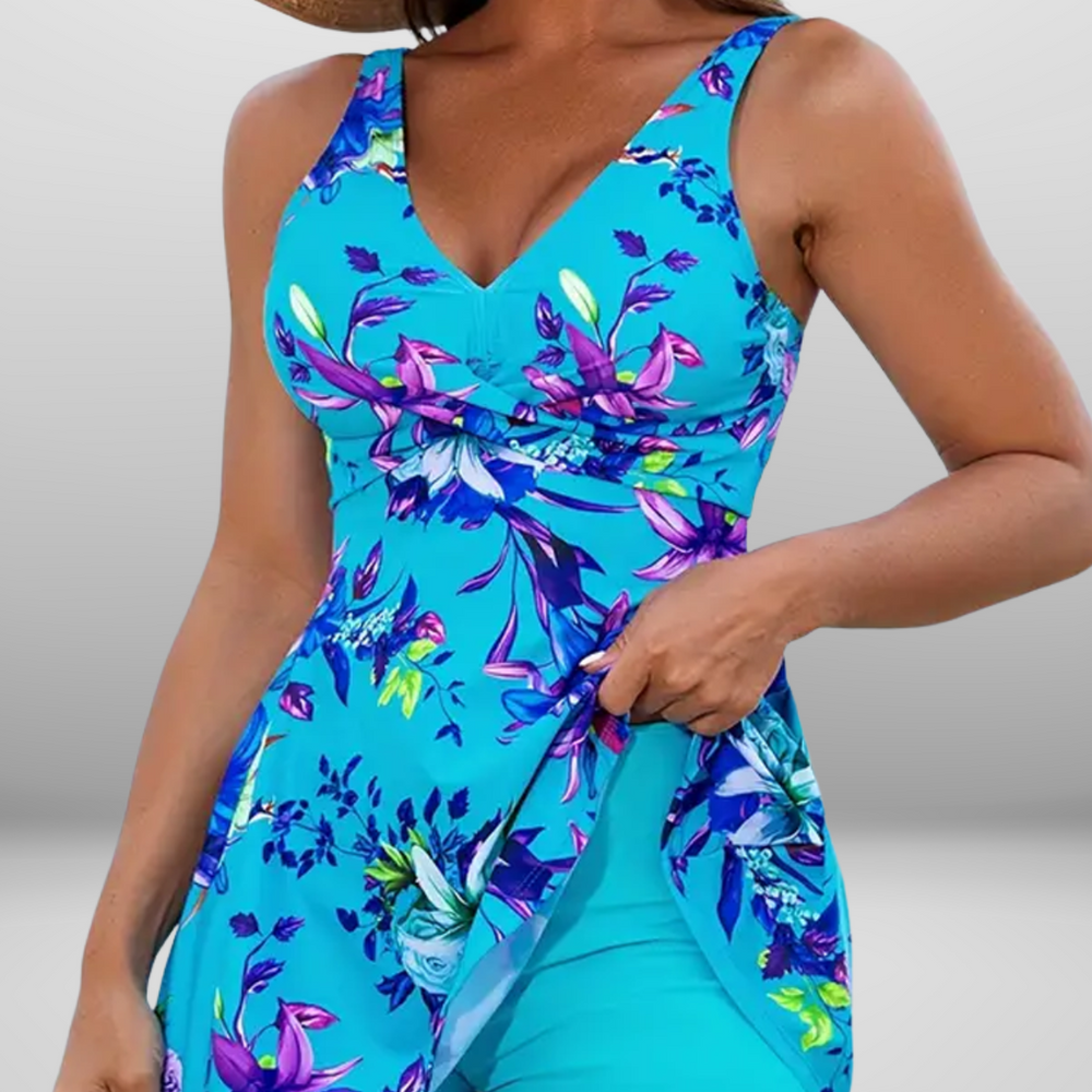 Fioralyn – Tankini met Bloemenprint en Verstelbare Bandjes