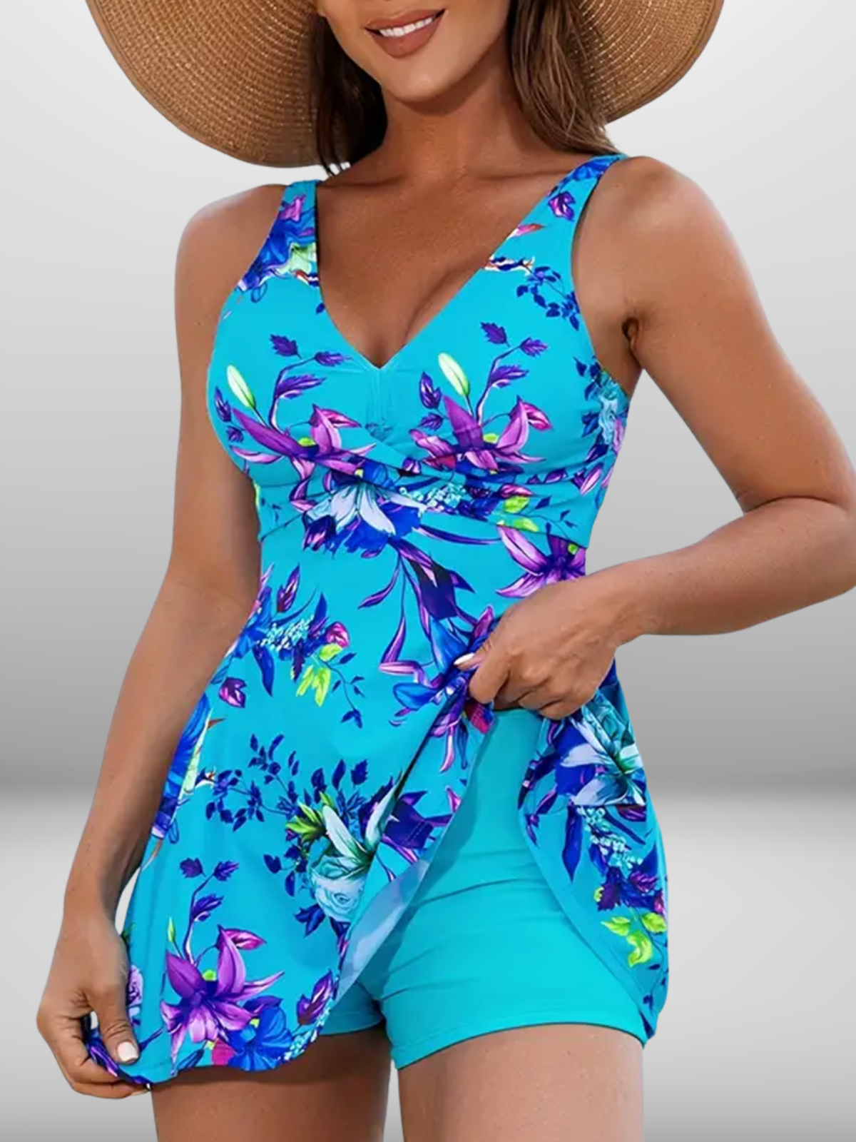 Fioralyn – Tankini met Bloemenprint en Verstelbare Bandjes