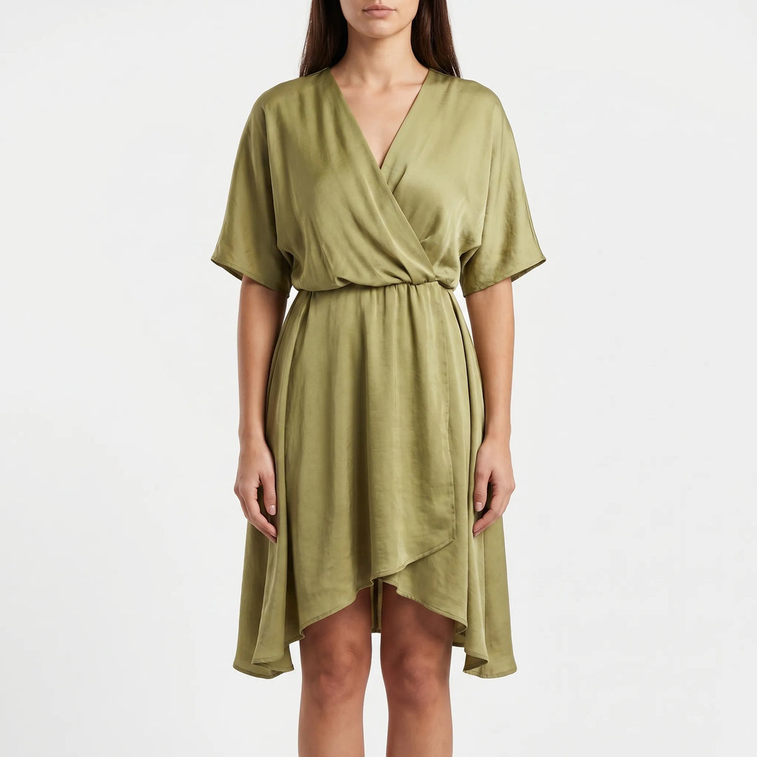 FleuretteShort-Sleeve Tiered Mini Dress