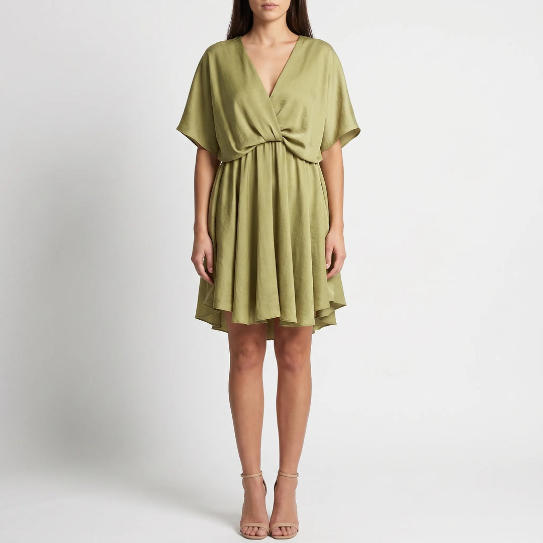 FleuretteShort-Sleeve Tiered Mini Dress
