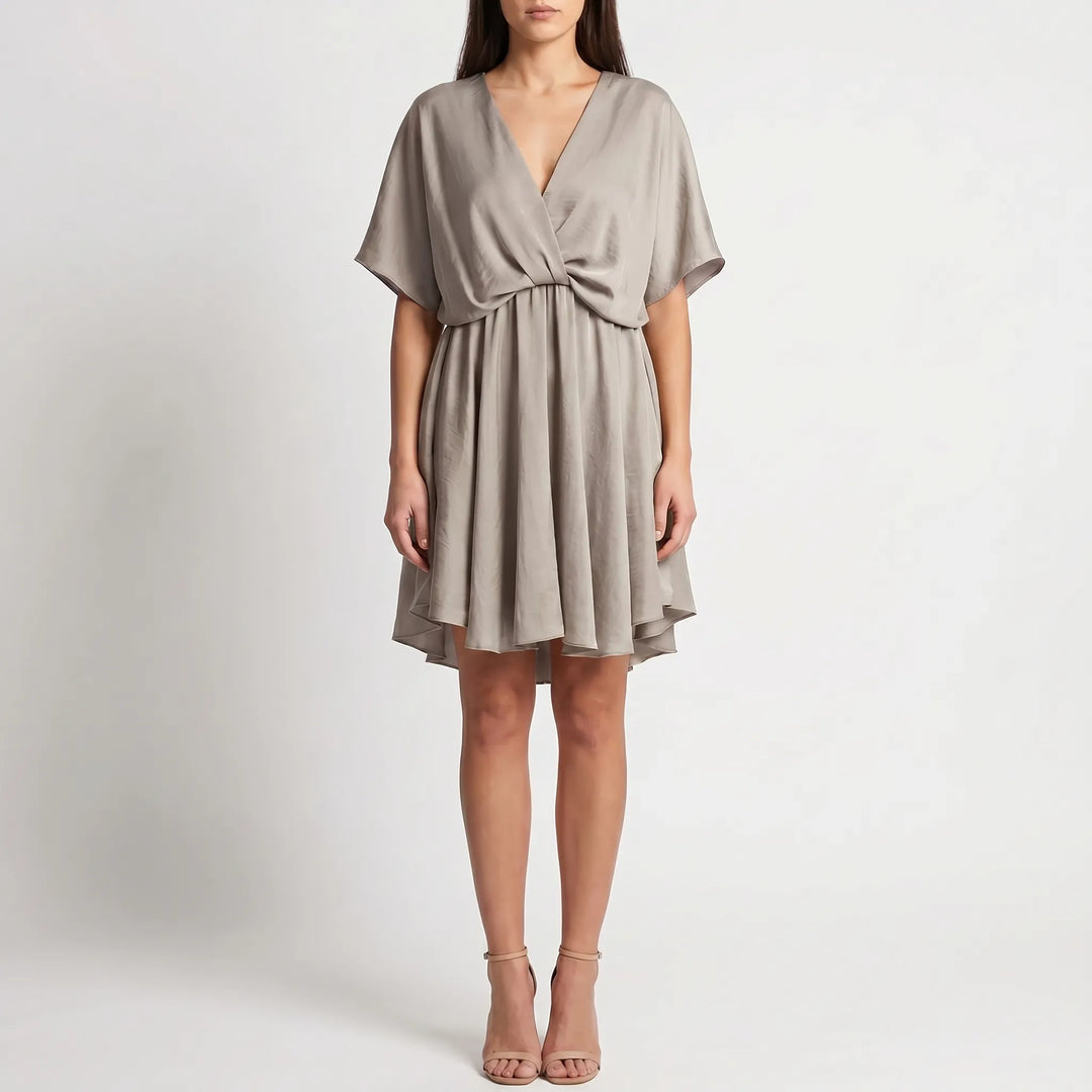 FleuretteShort-Sleeve Tiered Mini Dress