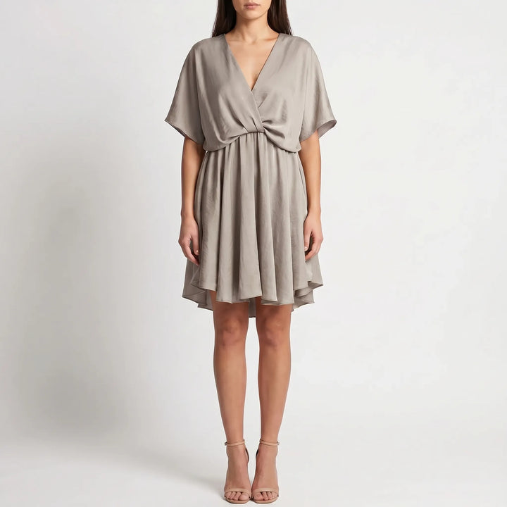 FleuretteShort-Sleeve Tiered Mini Dress