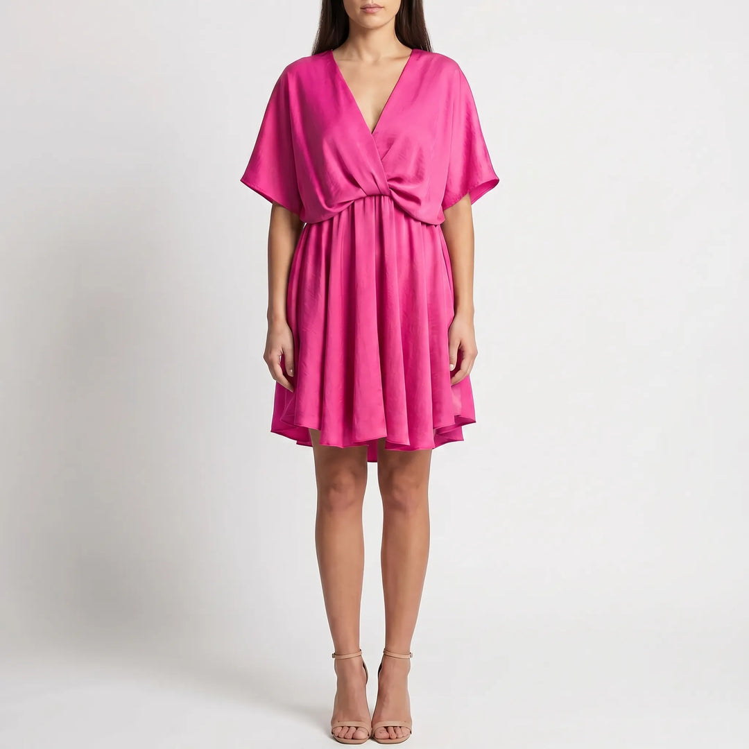FleuretteShort-Sleeve Tiered Mini Dress
