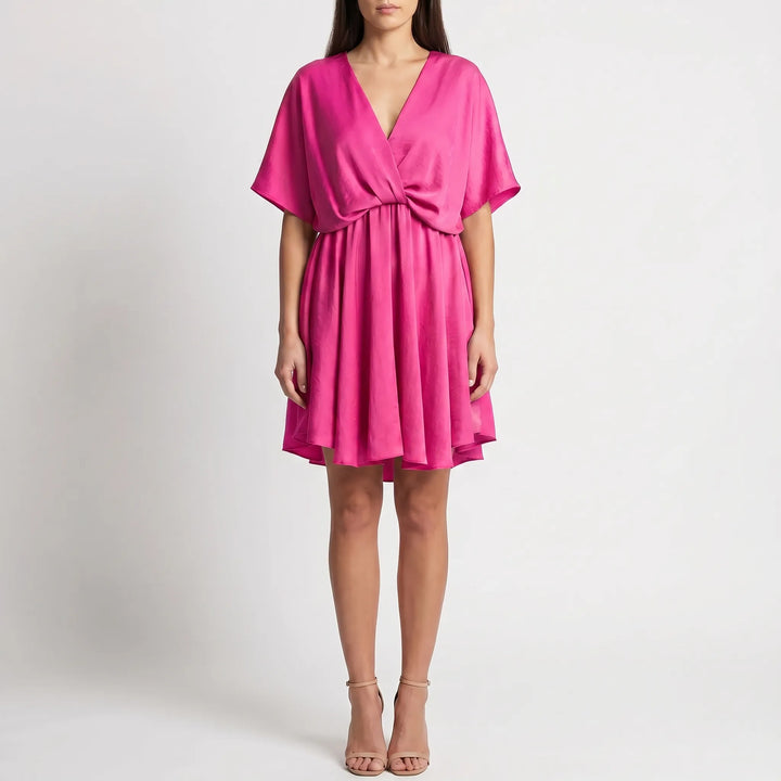 FleuretteShort-Sleeve Tiered Mini Dress
