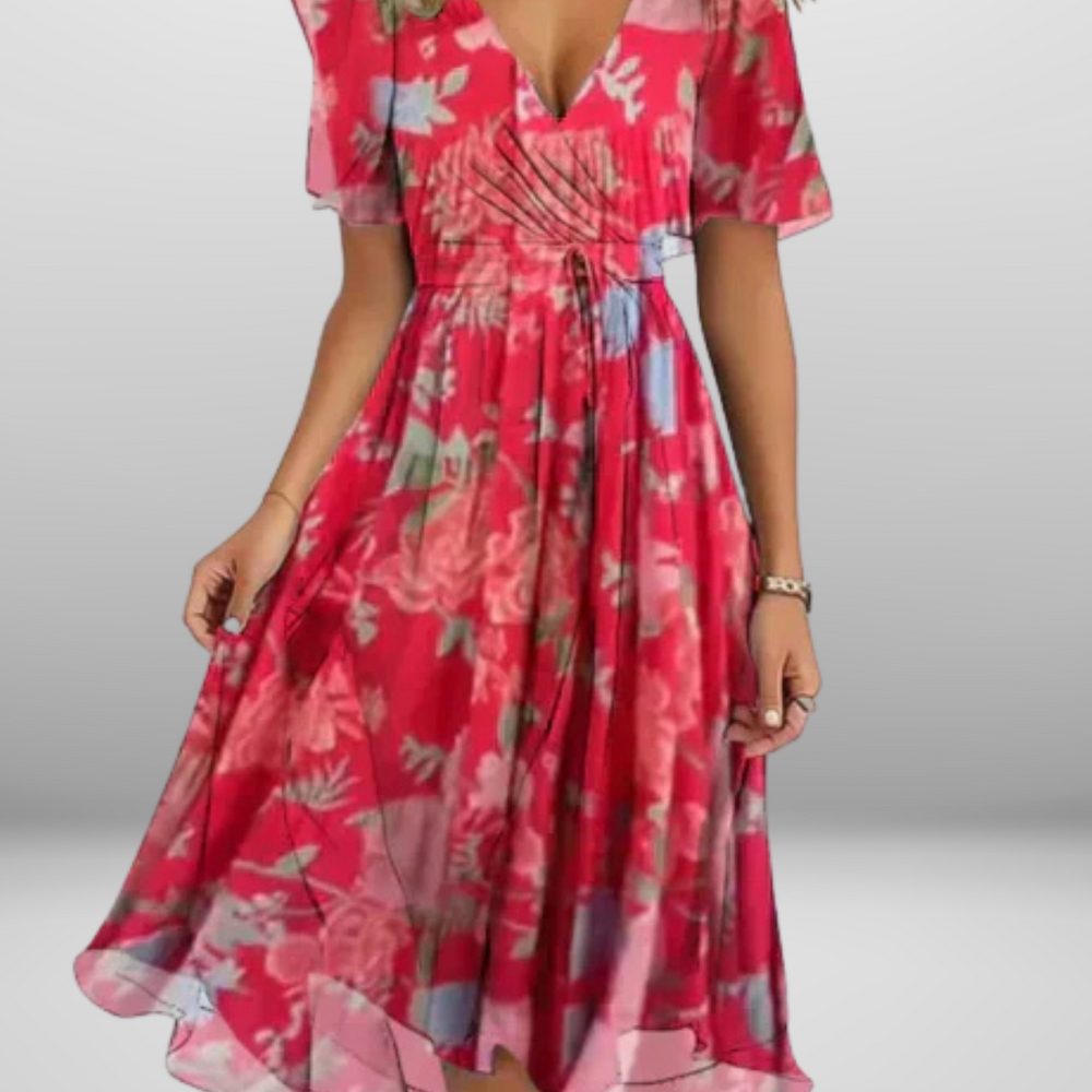 
                  
                    Floranya – Elegante Bloemenjurk met Zwierige Pasvorm
                  
                
